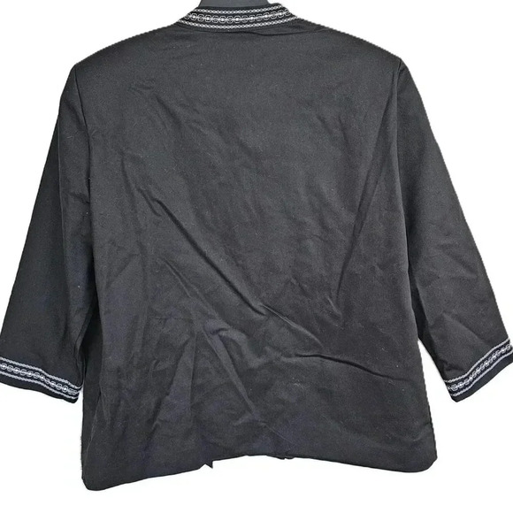 Alfred Dunner Black Blazer Embroidered 12 - Picture 6 of 6